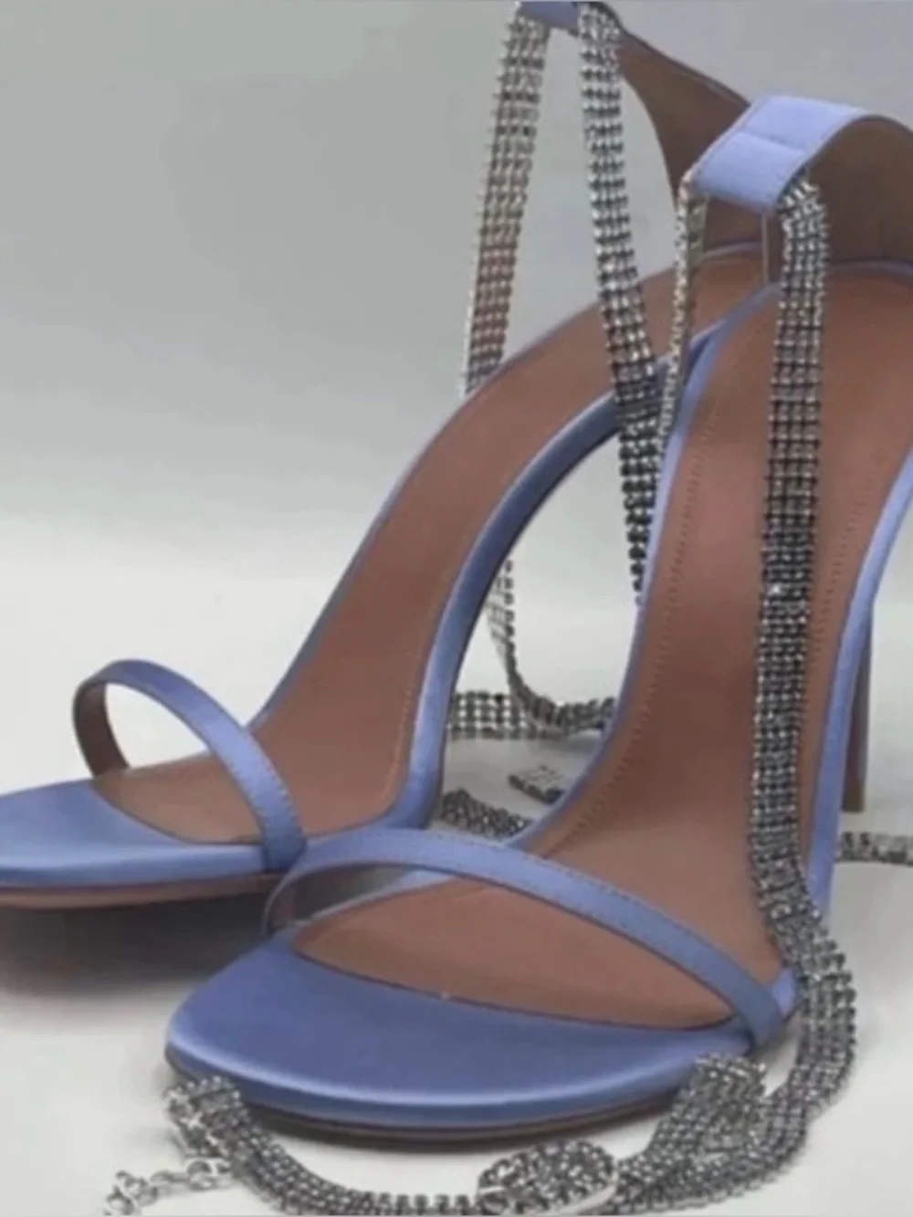 Amina Muaddi Giorgia Crystal Sandals – Size 38